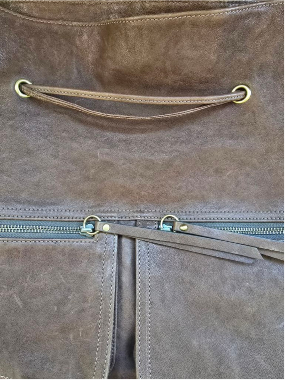 Women's Sorial Brown Leather Shoulder Bag One Size - Picture 2 of 9